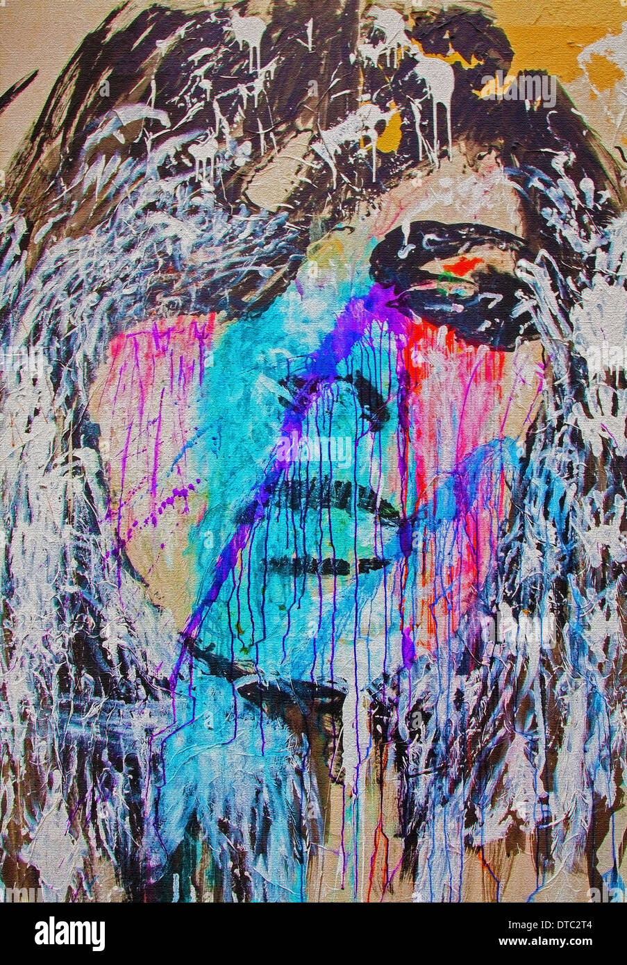 La depressione della donna - arte digitale Foto Stock