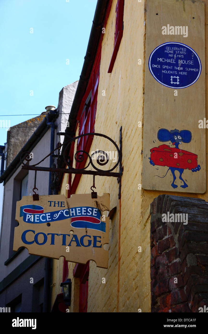 Il pezzo di formaggio Cottage, il solo 3 facciata e il secondo più piccolo cottage in Inghilterra, Città Vecchia, Hastings, East Sussex Foto Stock