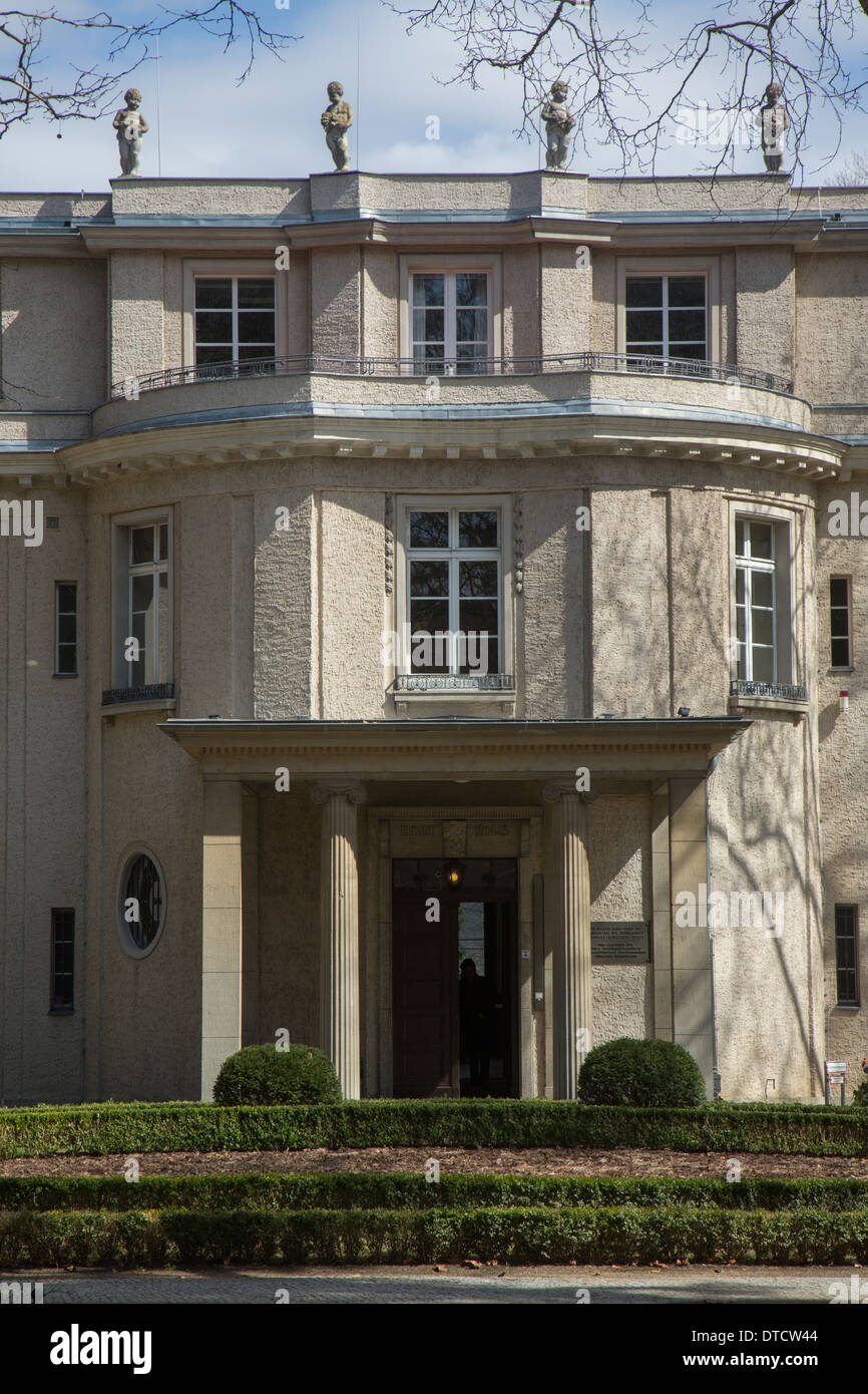 Berlino, Germania, commemorazione e Bildungsstaette Casa della Conferenza di Wannsee Foto Stock