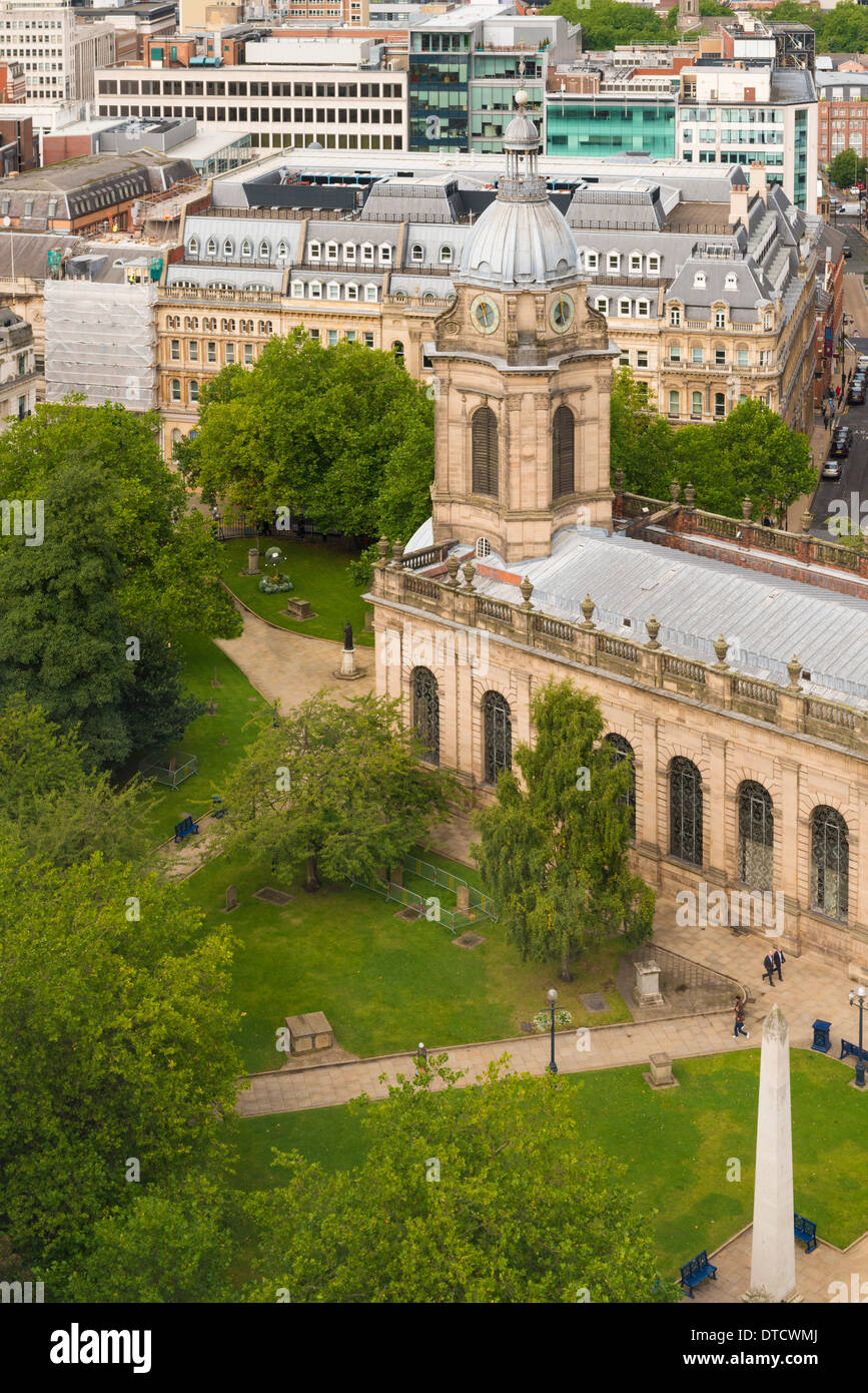 Colmore business district, Birmingham e cattedrale Foto Stock