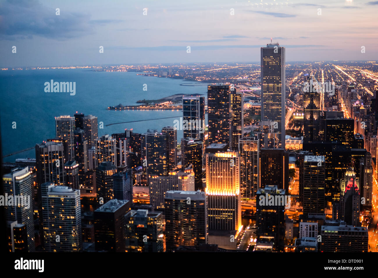 Sullo skyline di Chicago Foto Stock