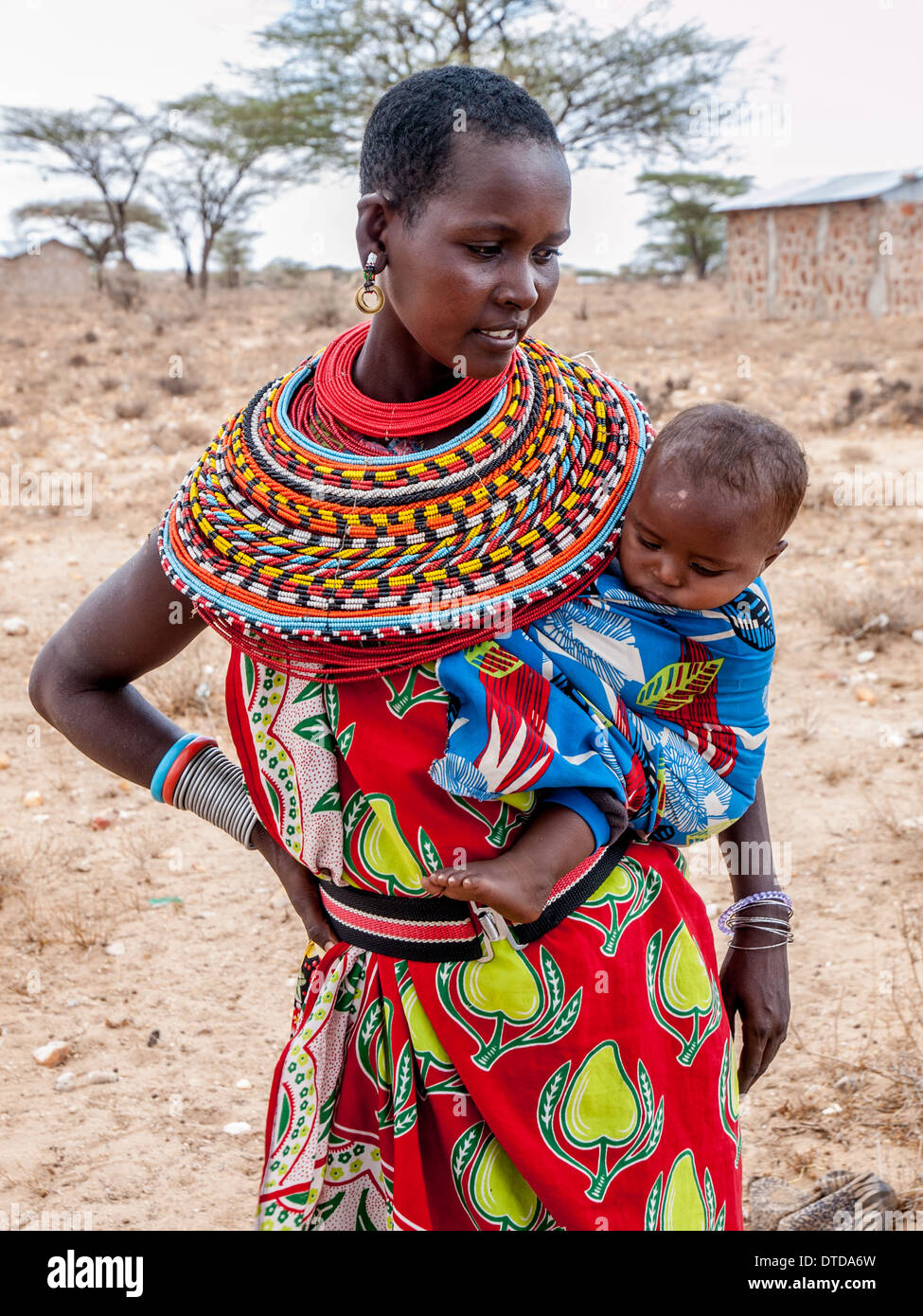 Donna di Samburu Foto Stock