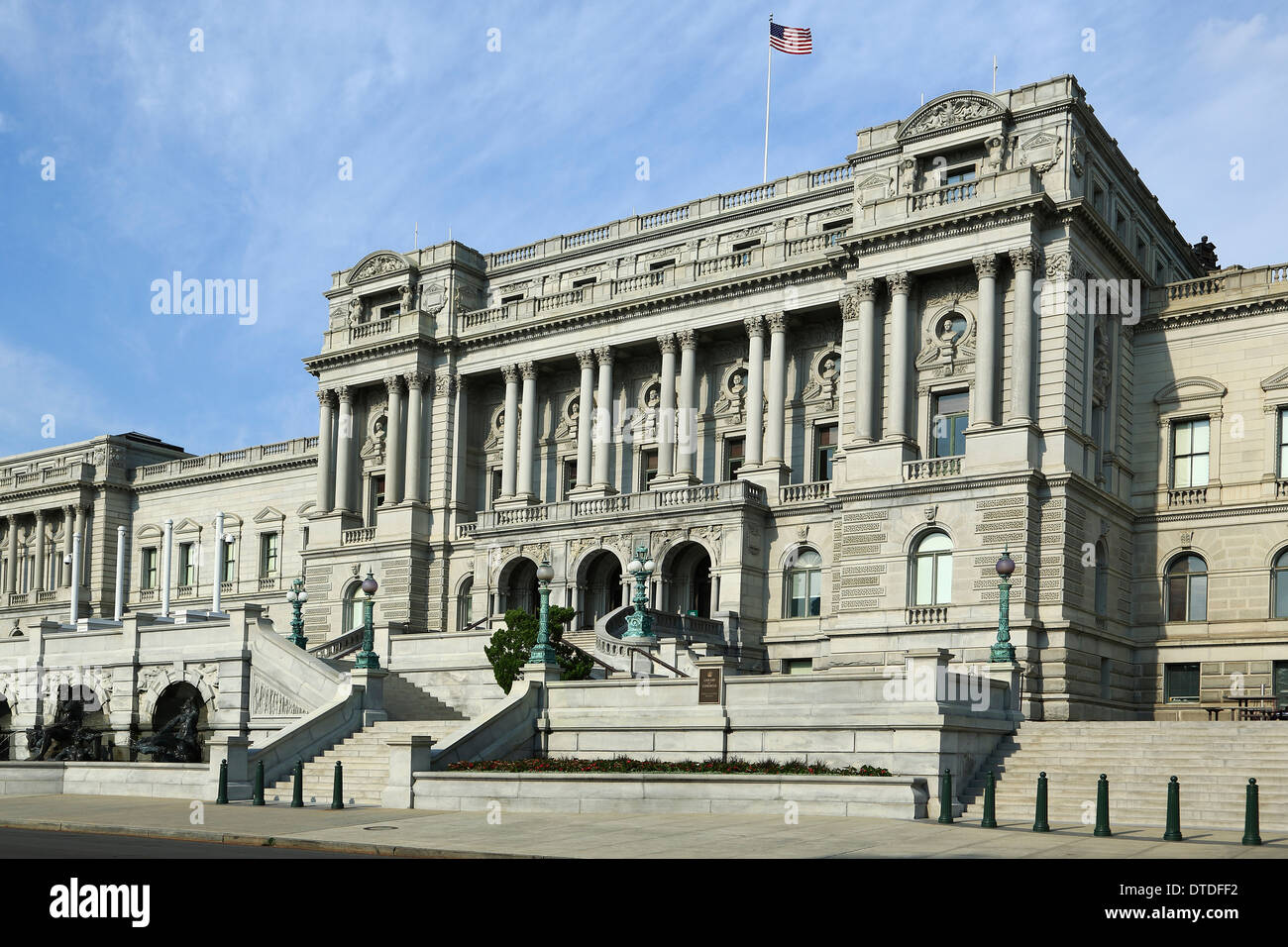 Biblioteca del Congresso a Washington DC, Stati Uniti d'America, in una giornata di sole Foto Stock