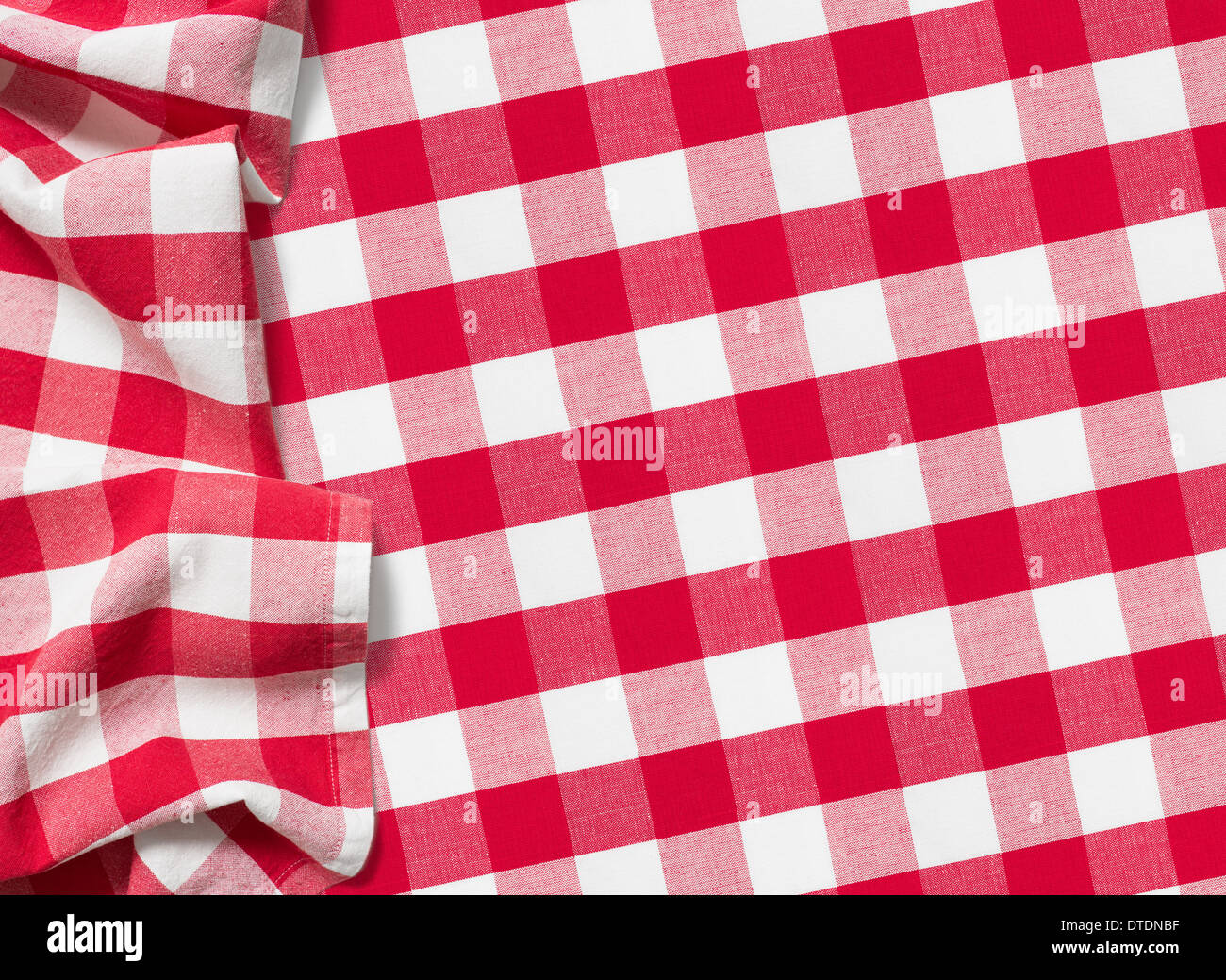 Red tovaglia da picnic a quadretti Foto Stock