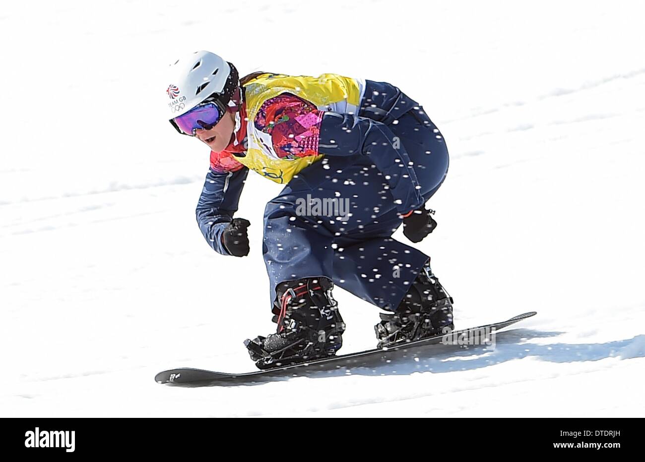 Zoe Gillings (GBR). Womens Snowbboard Cross - Rosa Khutor Extreme Park - Sochi - Russia - 16/02/2014 Foto Stock