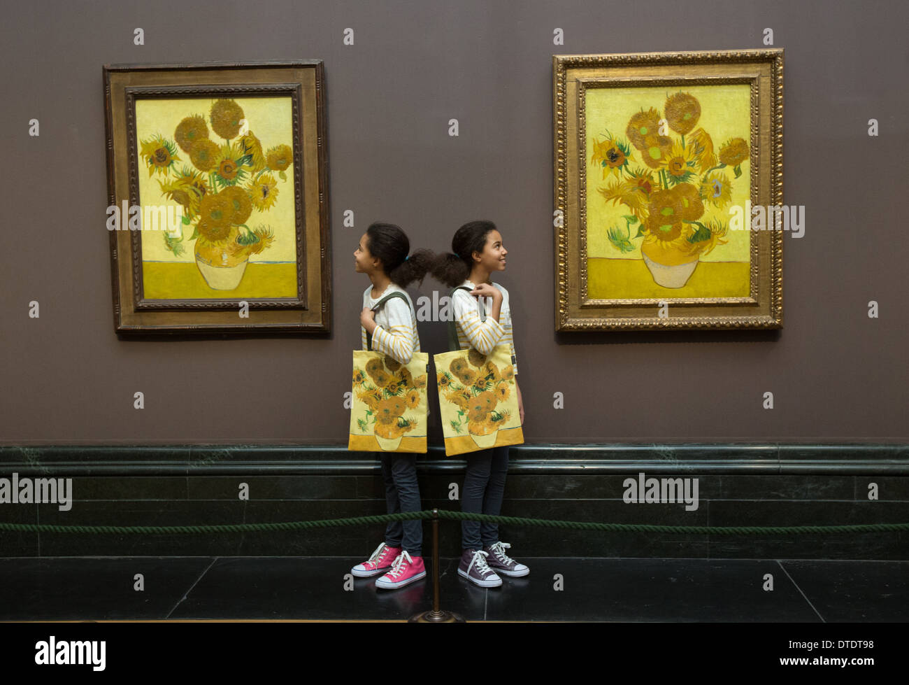Girasoli di Vincent Van Gogh presso la Galleria Nazionale Foto Stock