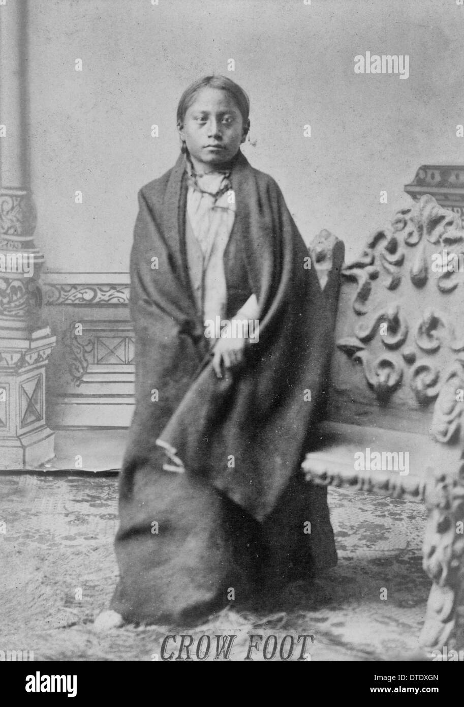 Crow Foot (Sitting Bull del figlio), circa 1885 Foto Stock