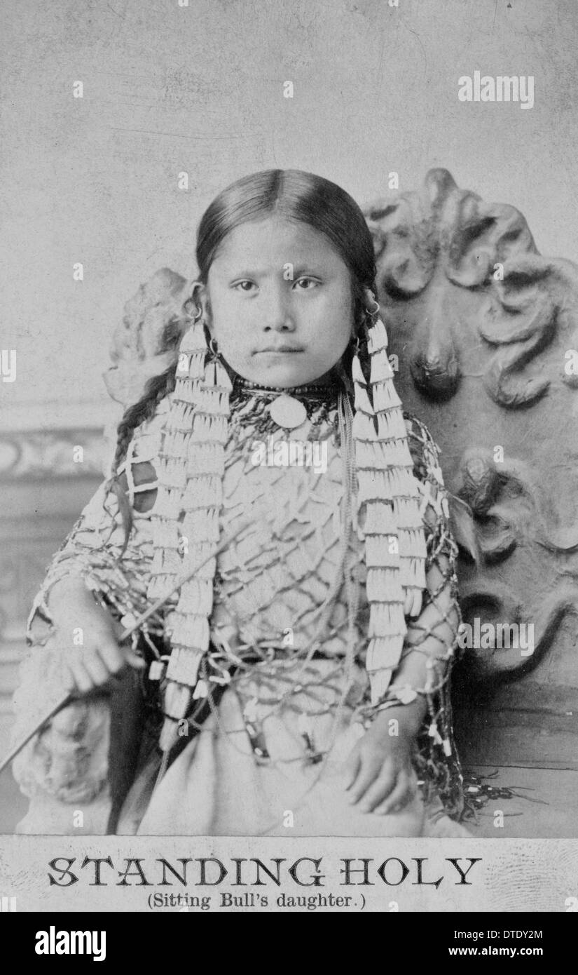 Santo permanente - Sitting Bull della figlia, circa 1885 Foto Stock