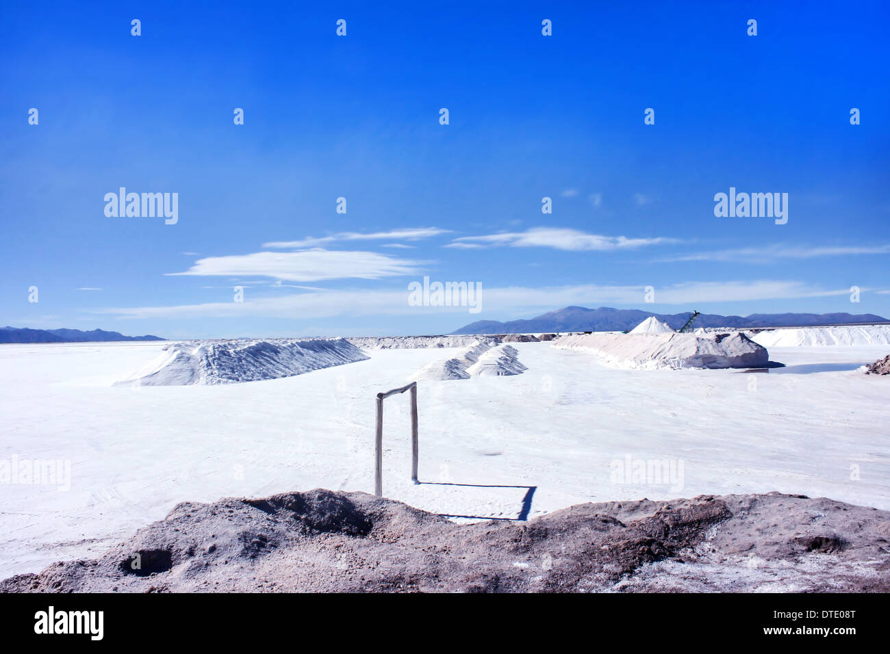 Un enorme campo di sale nel nord dell'Argentina Foto Stock