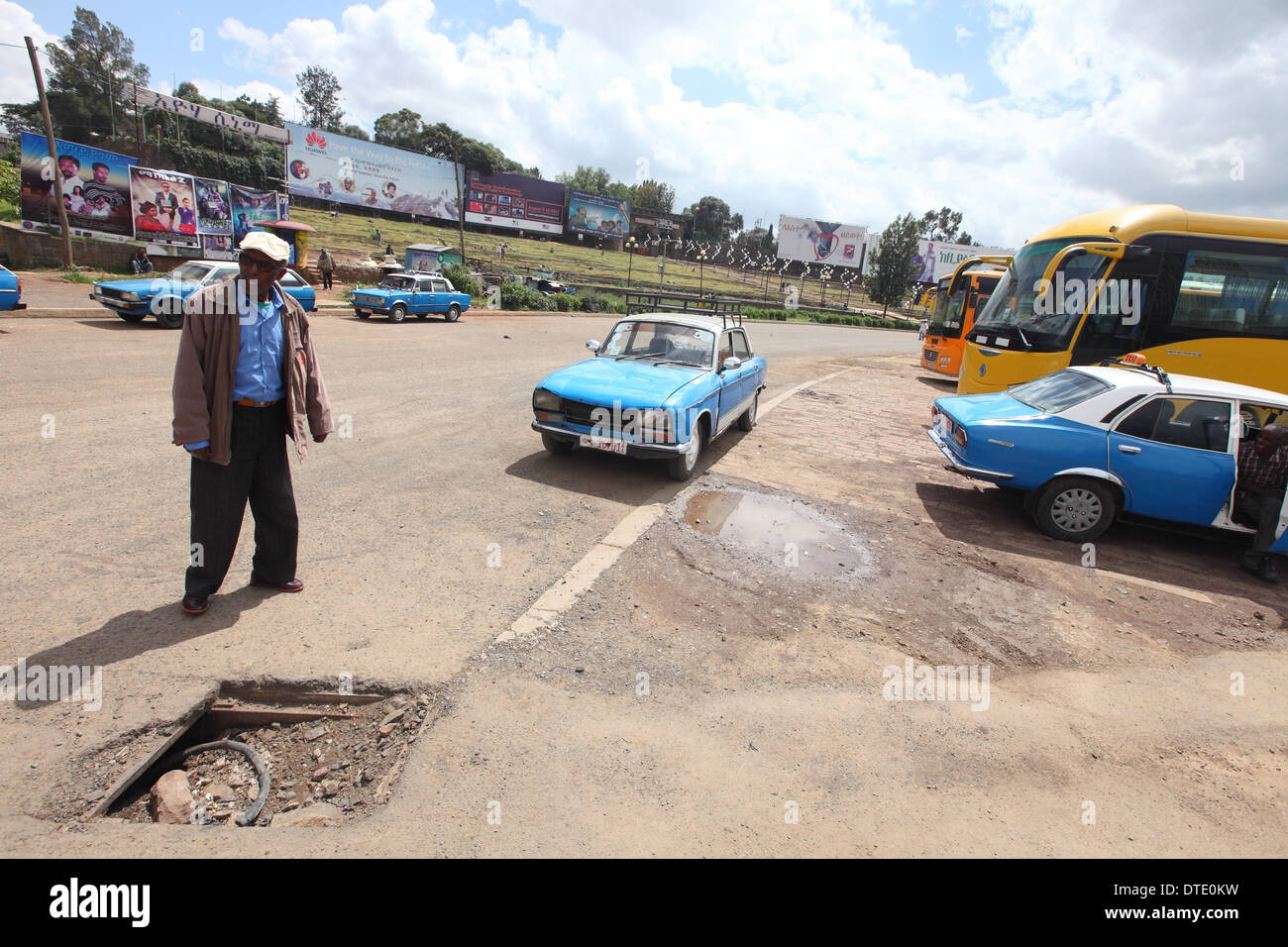 Addis Abeba, Etiopia, Africa, Meskel square Foto Stock