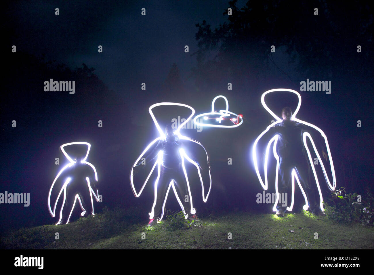 Etiopia, Africa, Alien alieni e UFO fotografia artistica shutterspeed lenta Foto Stock