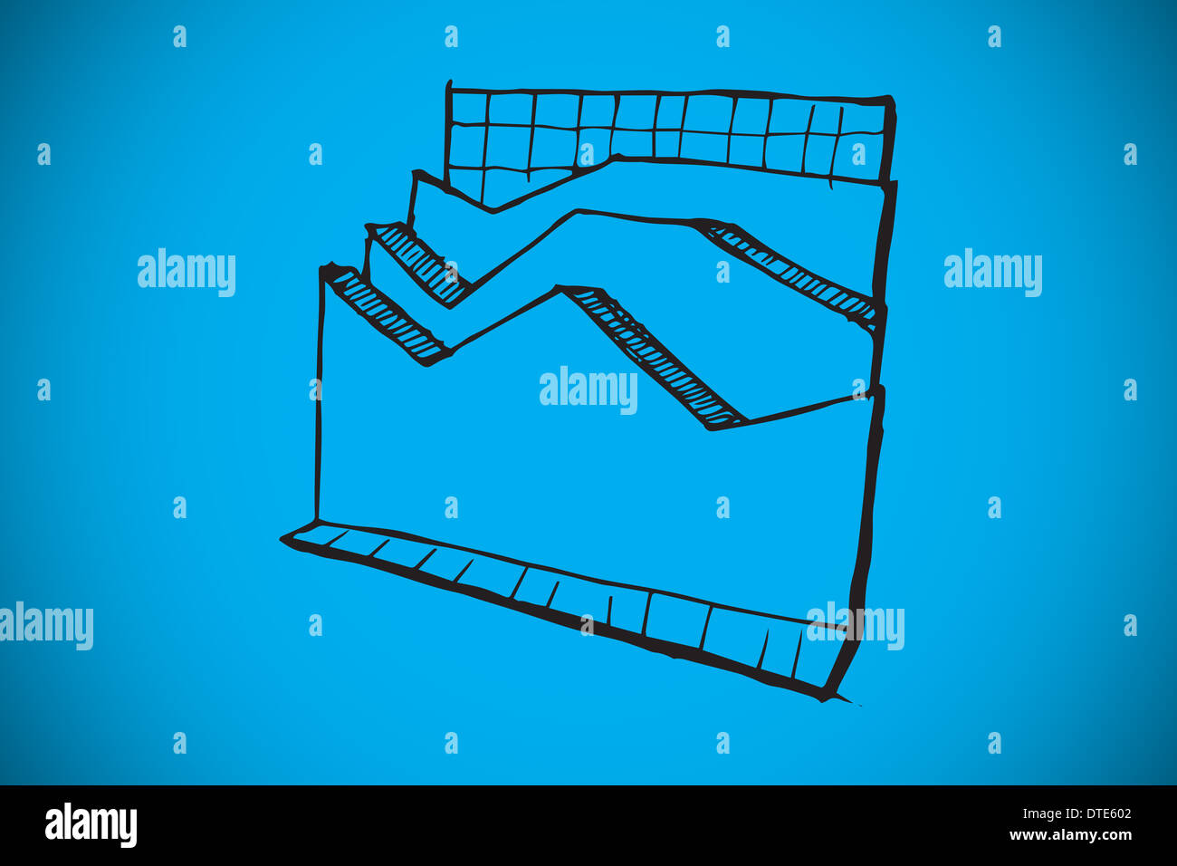 Immagine composita di analisi dei dati doodle Foto Stock