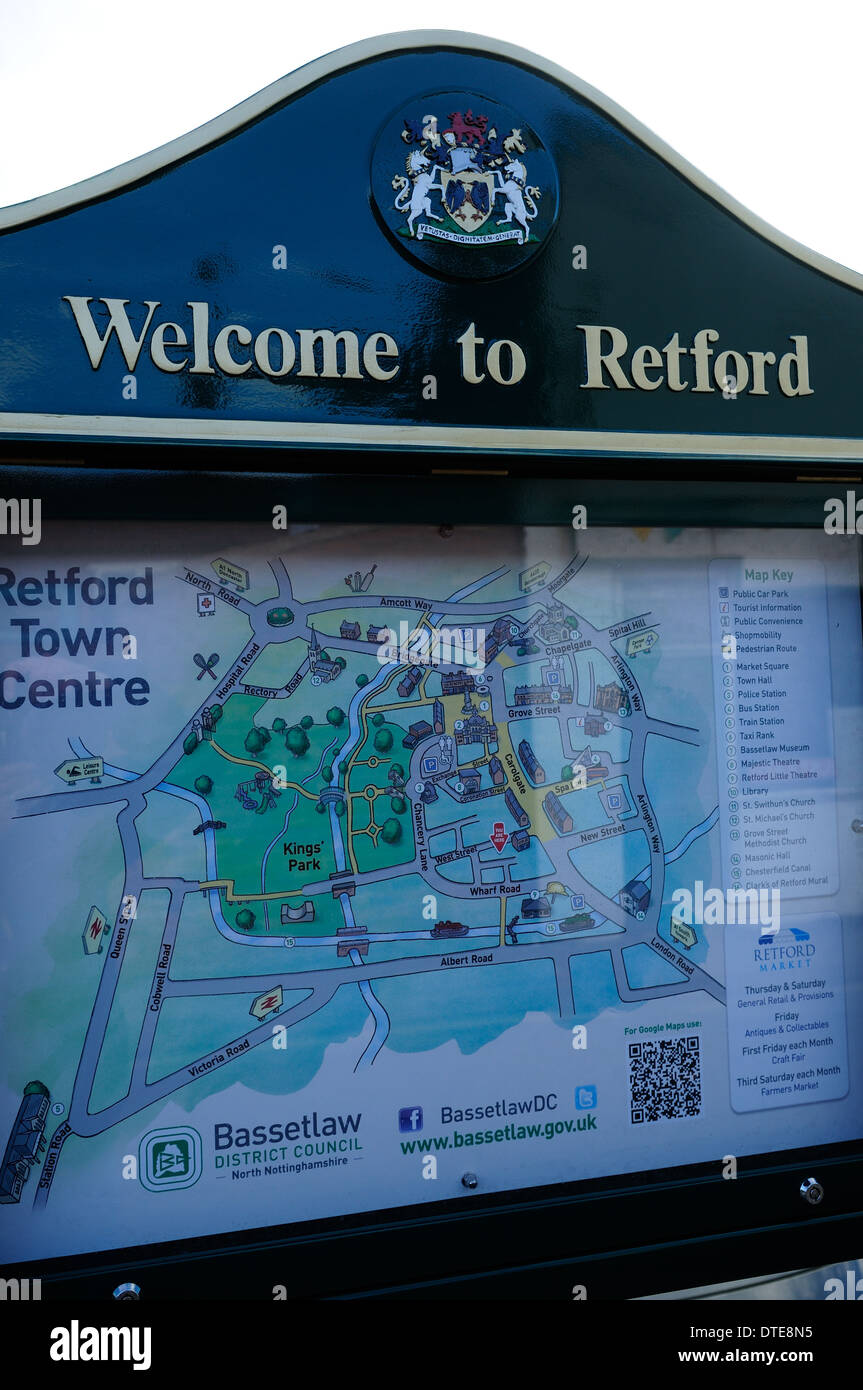 Retford,Nottinghamshamshire,UK.16 Febbraio 2014.Il nord del mercato del paese di Retford. Foto Stock