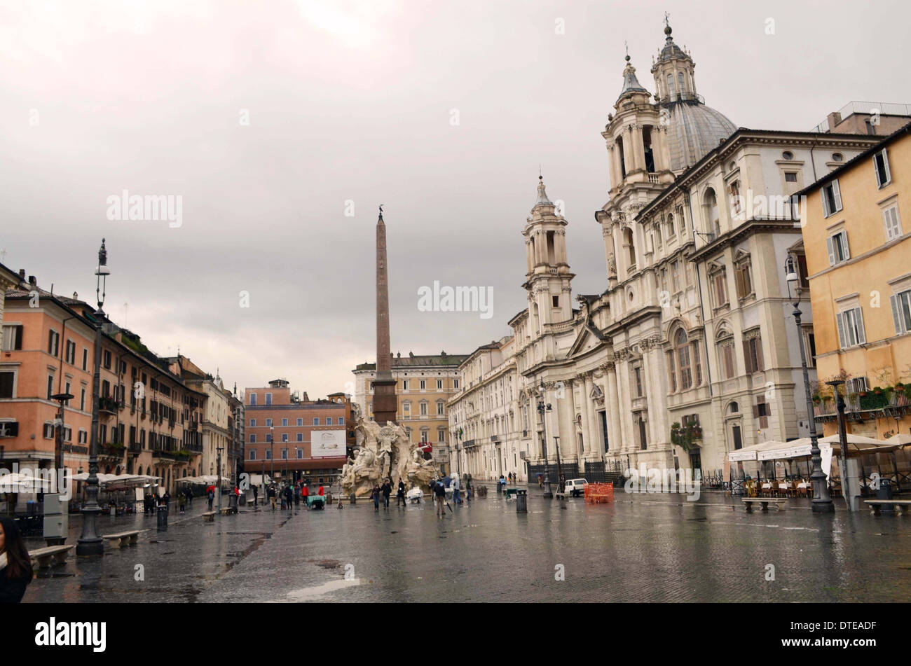 Roma, Piazza Navona, uno dei più popolari piazza nel centro. Foto Stock