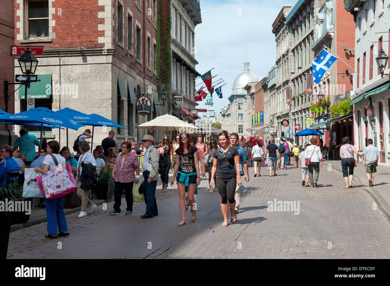 St Paul street in estate, la Vecchia Montreal, provincia del Québec in Canada. Foto Stock