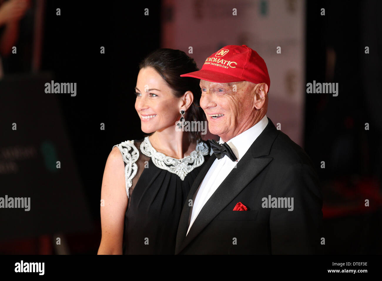 Londra, UK, 16 febbraio 2014. Niki Lauda assiste l'EE British Academy Film Awards 2014 presso la Royal Opera House di Londra UK © Foto Stock