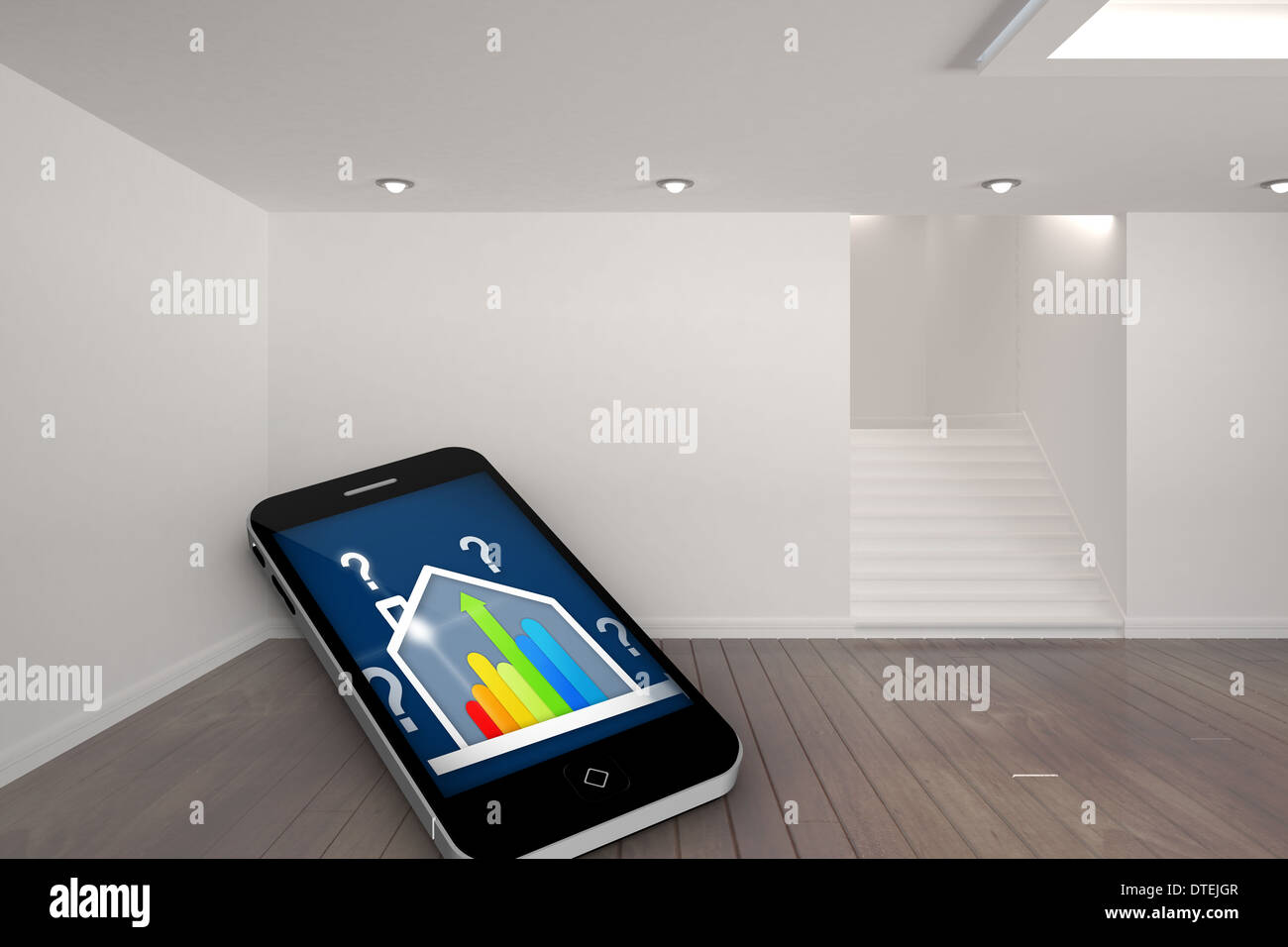 Immagine composita di ber casa di rating sulla schermata dello smartphone Foto Stock