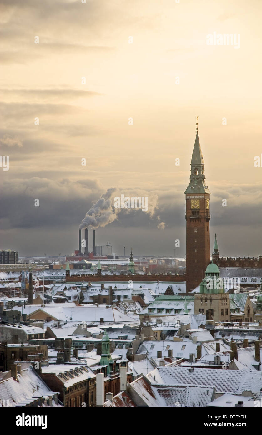 Vista generale di Copenhagen Foto Stock