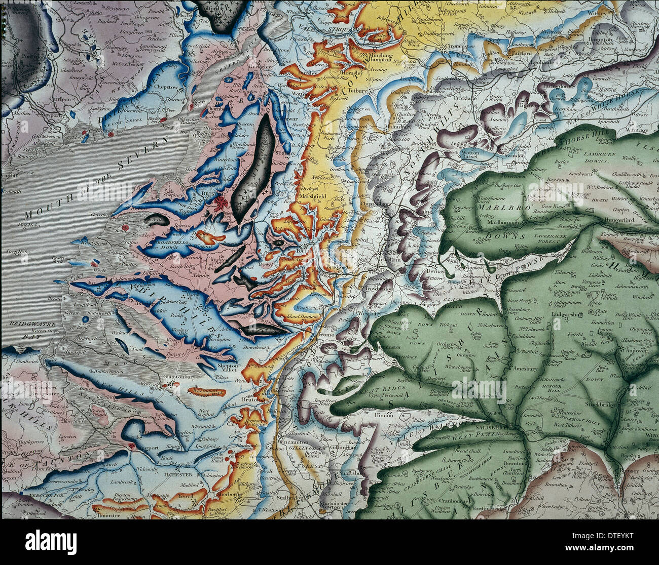 William Smith mappa geologica Foto Stock