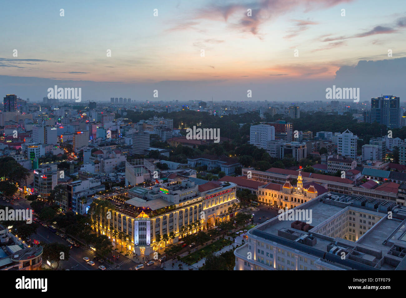 Ho Chi Minh City skyline, Vietnam,Saigon Foto Stock