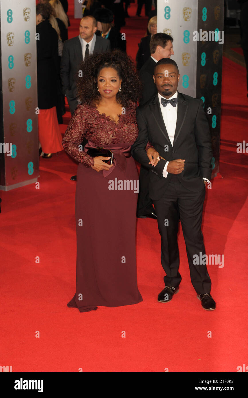 Londra, UK, 16/02/2014 : tappeto rosso arrivi presso l'EE British Academy Film Awards. Persone nella foto: Chiwetel Ejiofor. Foto di Julie Edwards Foto Stock