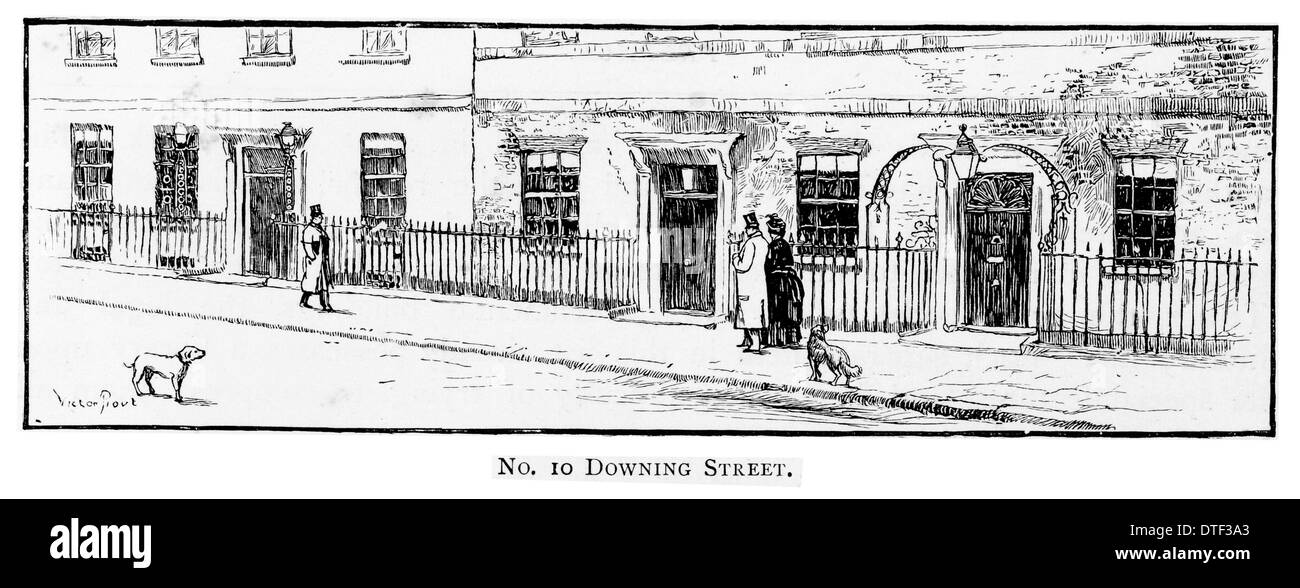 Il numero 10 di Downing Street Circa 1890 Foto Stock