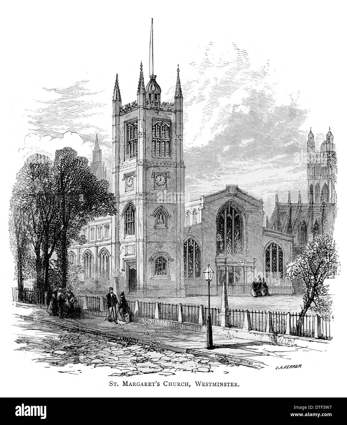 Chiesa di Santa Margherita Westminster Circa 1890 Foto Stock