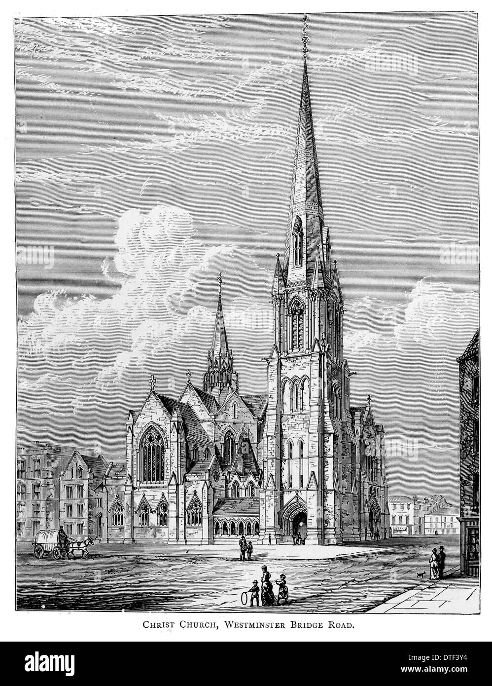 La Chiesa di Cristo Westminster Bridge Road Lambeth Circa 1890 Foto Stock