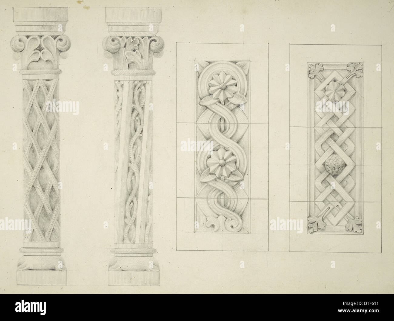 Disegni per il Museo di Storia Naturale, da Alfred Waterhouse (1830-1905) Foto Stock