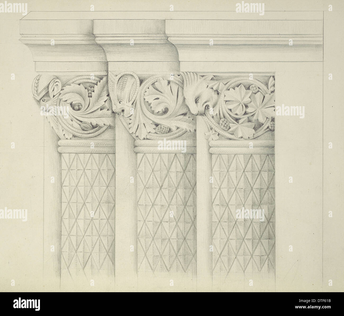 Disegni per il Museo di Storia Naturale, da Alfred Waterhouse (1830-1905) Foto Stock