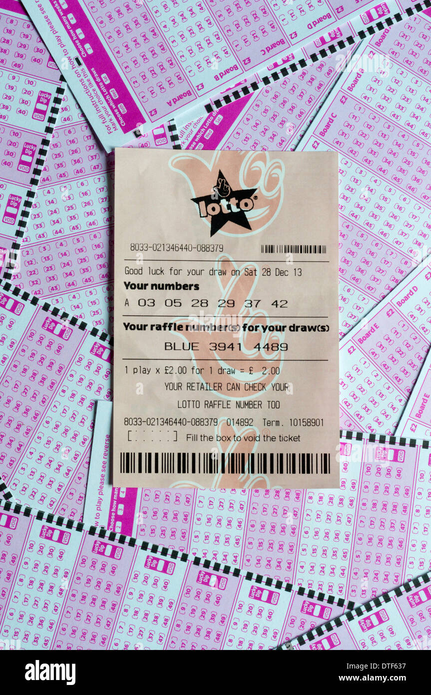 Regno Unito lotteria nazionale. Foto Stock