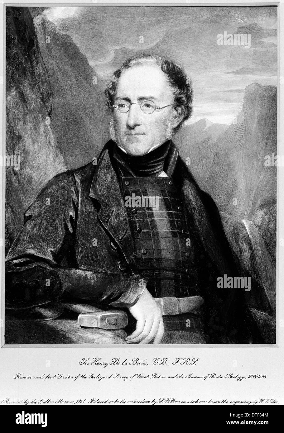 Sir Henry Thomas de la Beche (1796-1855) Foto Stock