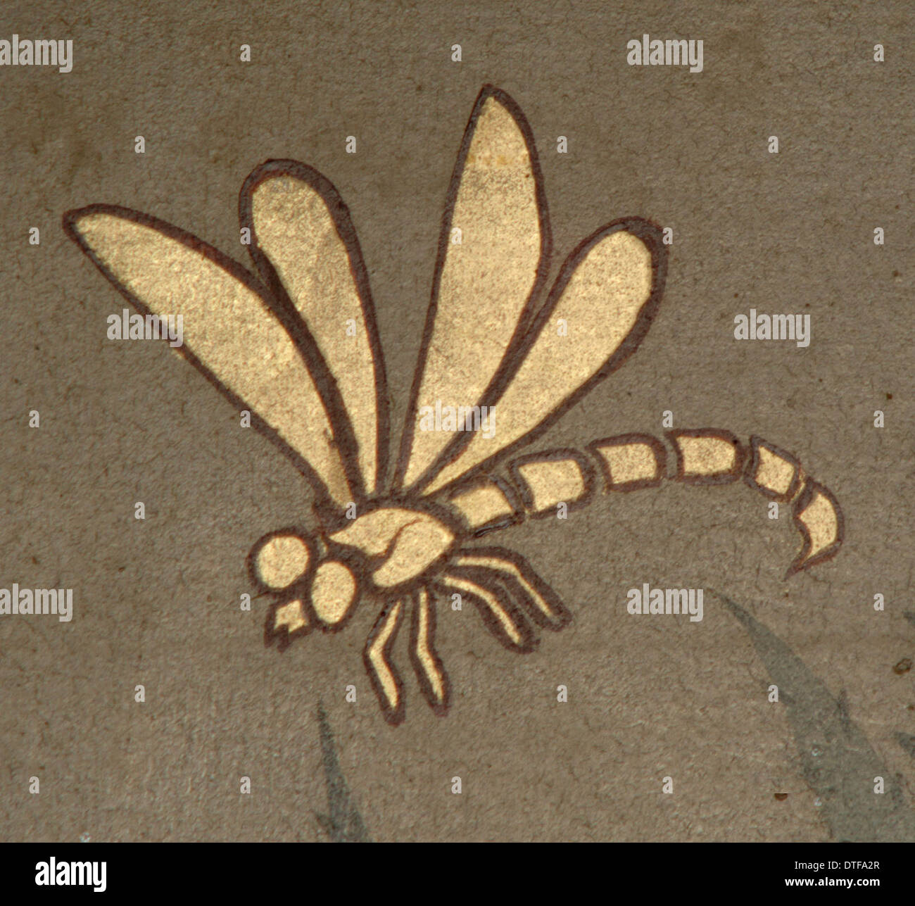 Dragonfly dal soffitto decorativo pannelli Foto Stock