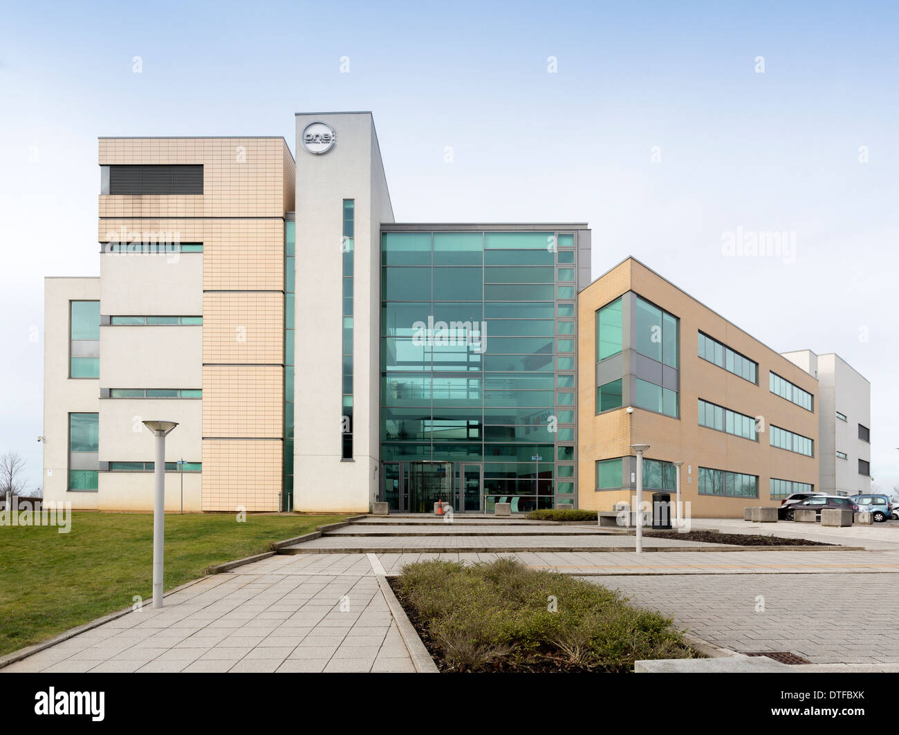 Eon realtà in Manchester Regno Unito alla loro sede centrale europea in un Central Park Foto Stock