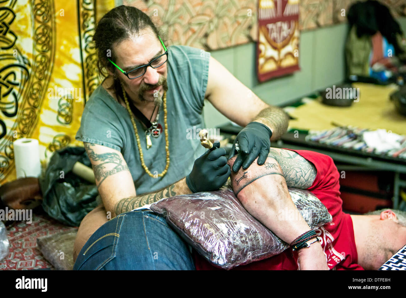 Brighton Tattoo Convention 2014, East Sussex, Regno Unito Foto Stock