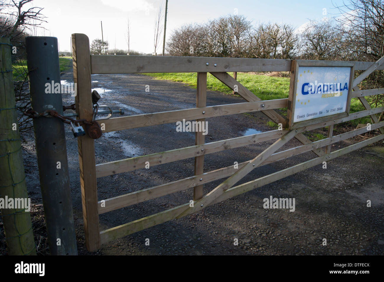 Fracking Roseacre sito Foto Stock