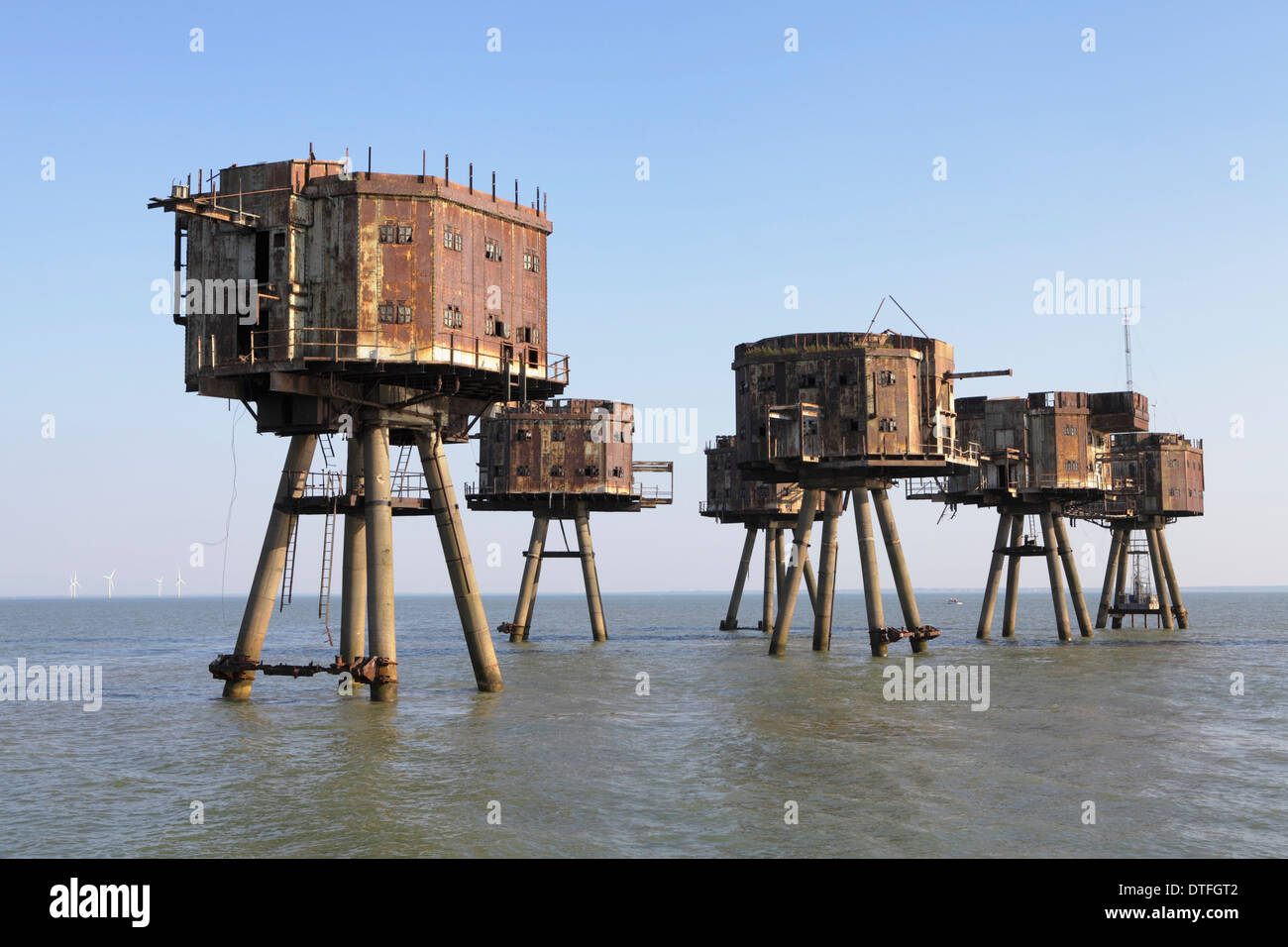 Red sands fortezze estuario del Tamigi ora abbandonata. Foto Stock