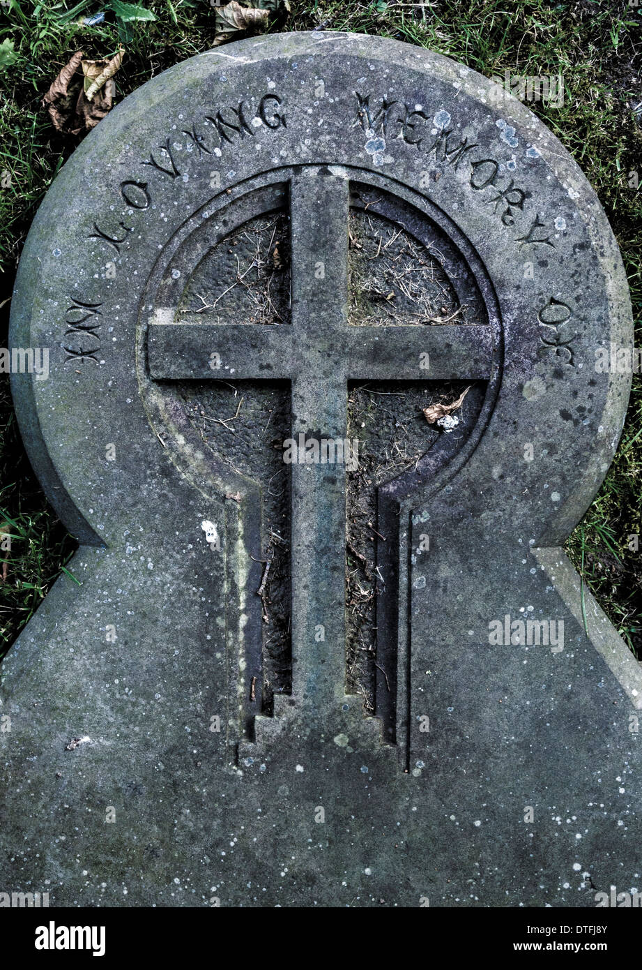Lapide con iscrizione "In memoria amorosa' Foto Stock