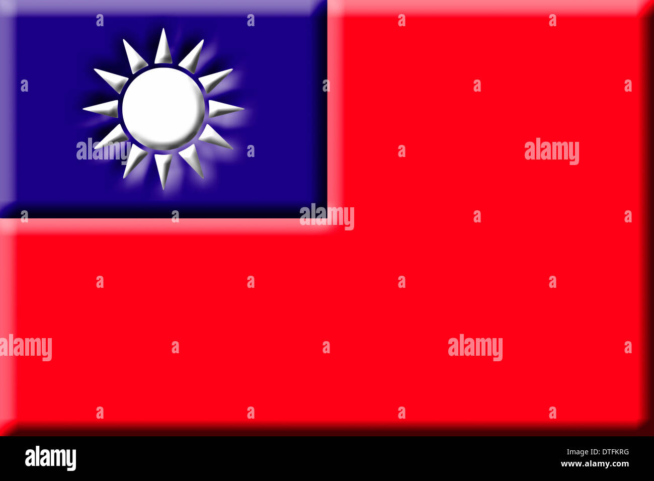Taiwan / Repubblica di Cina - la bandiera nazionale. Foto Stock