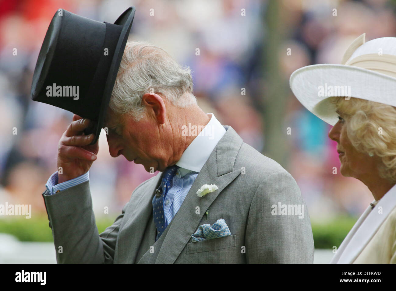 Ascot, la Gran Bretagna, il Principe Carlo di Gran Bretagna e Camilla, duchessa di Cornovaglia e la Rothesay Foto Stock