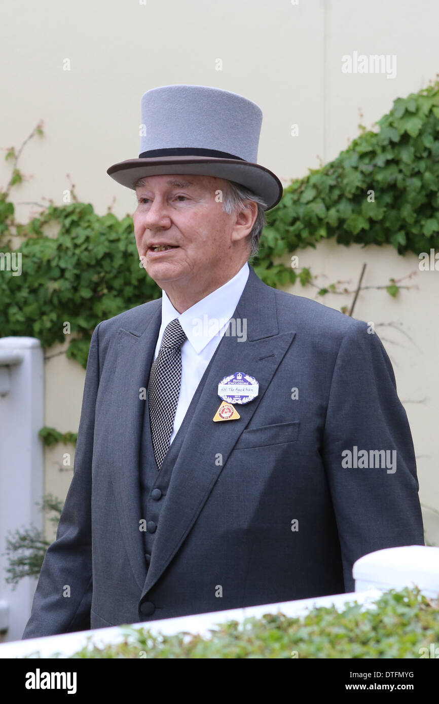 Ascot, Gran Bretagna, il principe Karim Aga Khan, leader dell'Ismailis Foto Stock