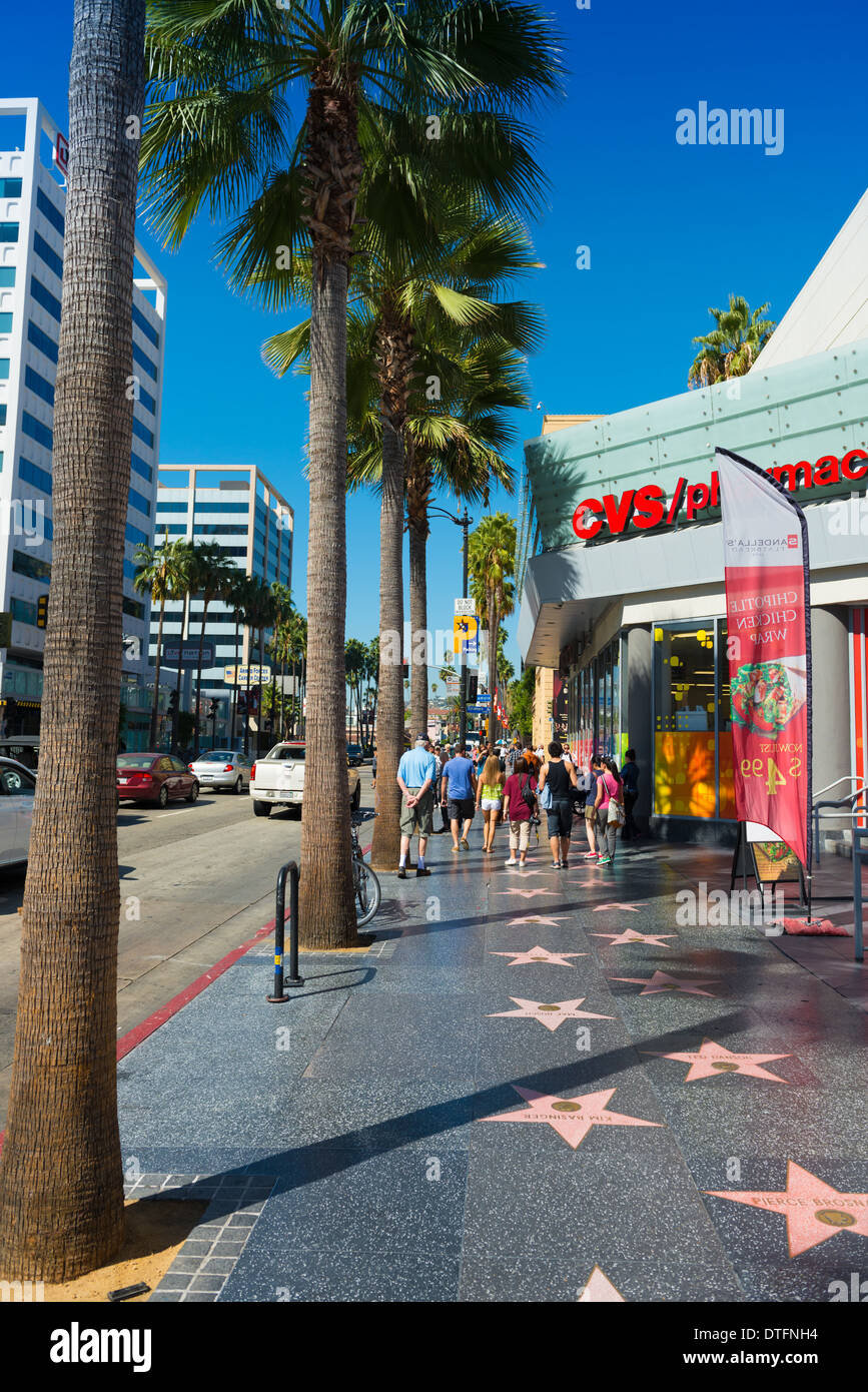 Hollywood Walk of Fame, Los Angeles, California Foto Stock