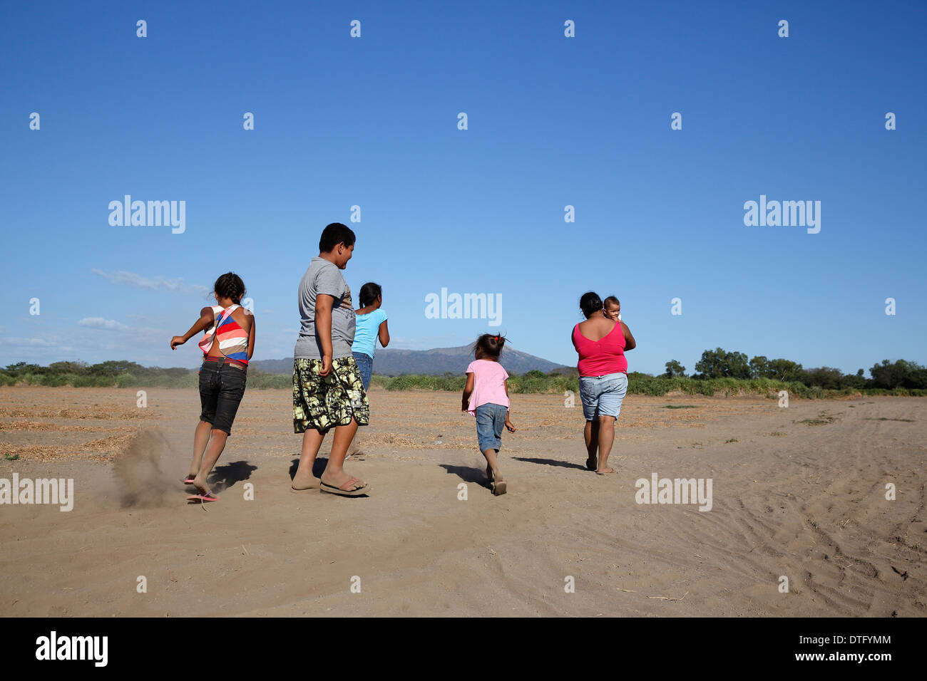 Persone campo, El Tanque Nicaragua Foto Stock