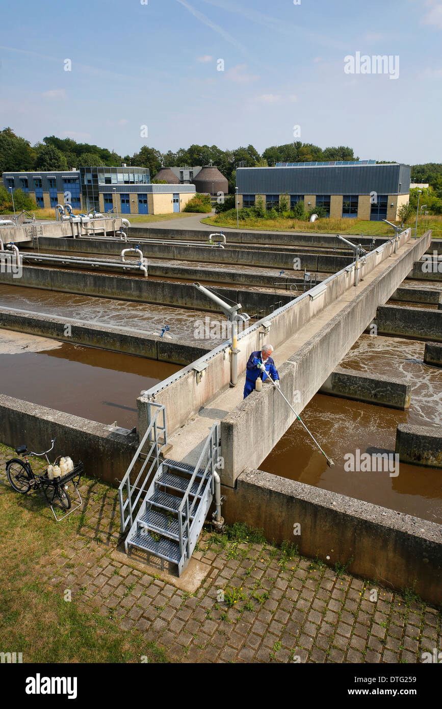 Dorsten, Germania, Dorsten- Wulfen impianto di trattamento delle acque reflue Foto Stock