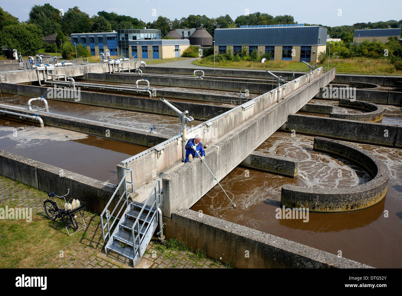 Dorsten, Germania, Dorsten- Wulfen impianto di trattamento delle acque reflue Foto Stock