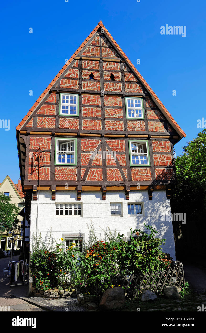 Legno a casa, Bad Salzuflen, Nord Reno-Westfalia, Germania Foto Stock