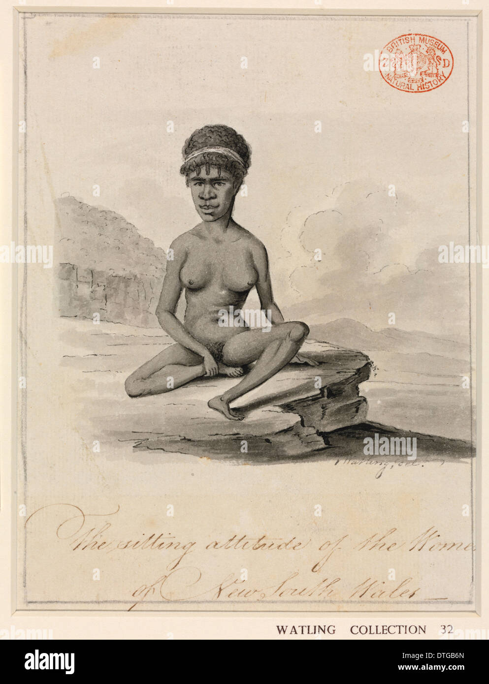 Ritratto di una donna aborigena Foto Stock