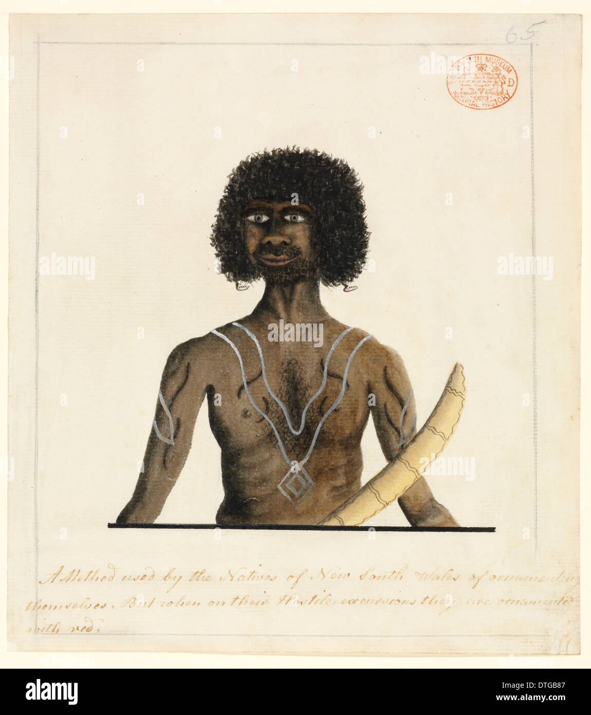 Ritratto di un uomo aborigena Foto Stock