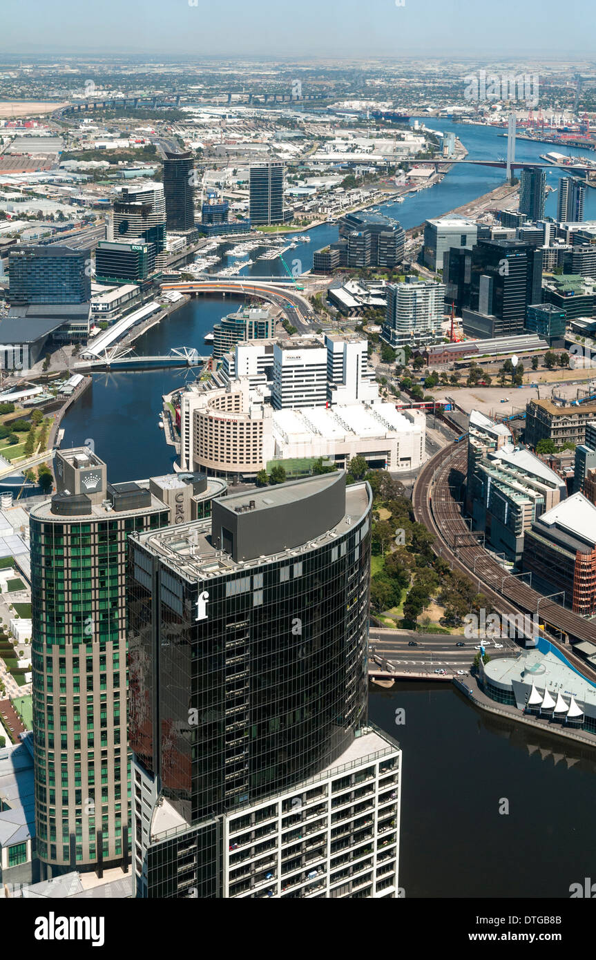 Vista dalla Torre di Eureka, Melbourne, Victoria, Australia Foto Stock