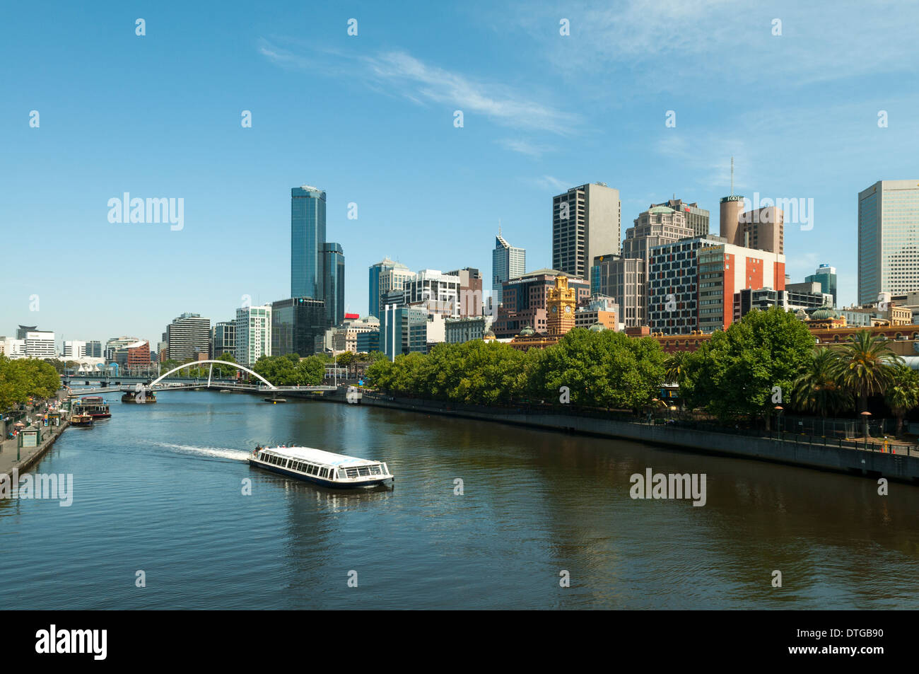 Sul Fiume Yarra, Melbourne, Victoria, Australia Foto Stock